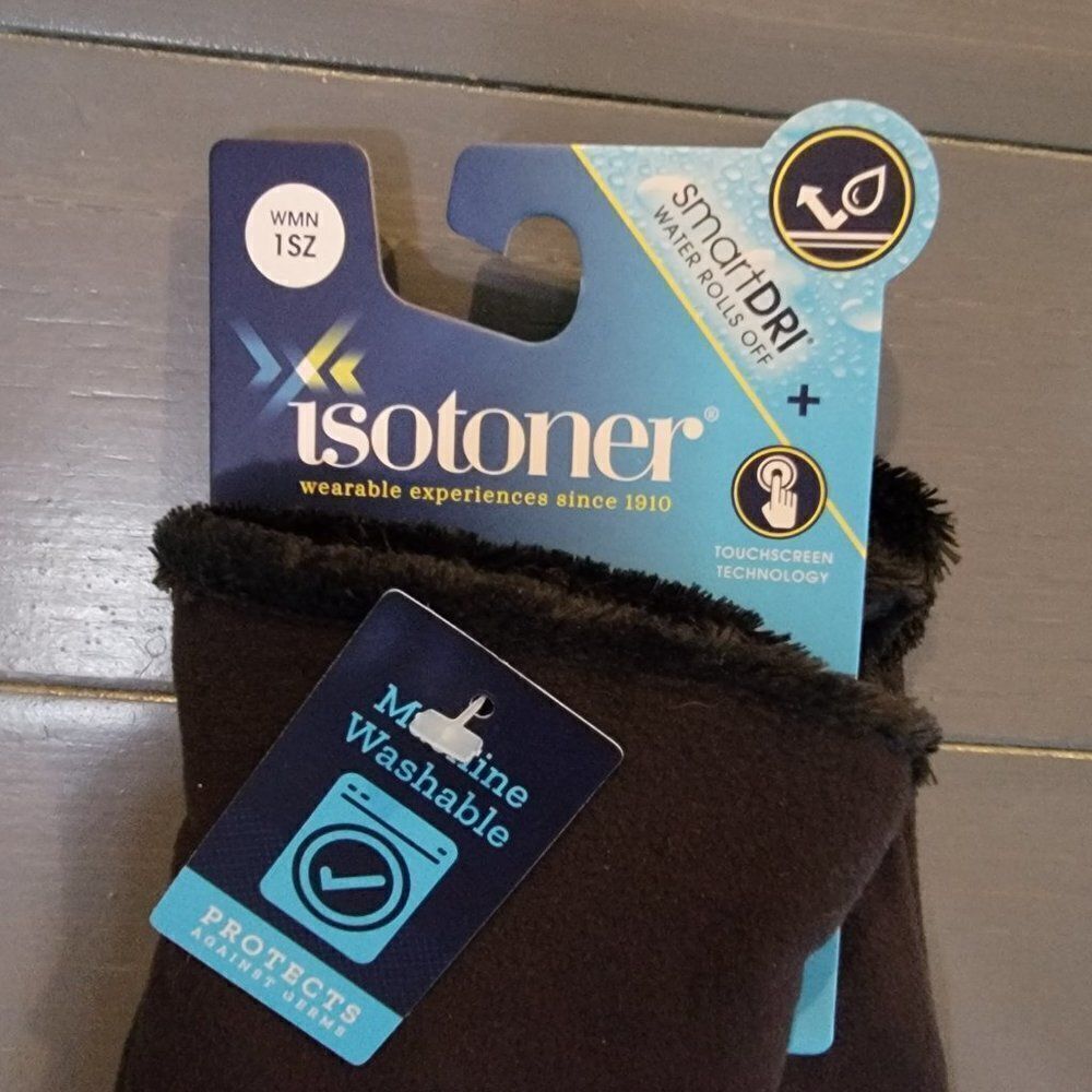 Isotoner Women's Stretch Fleece Gloves with Microluxe and Smart Touch Te… - Picture 10 of 13